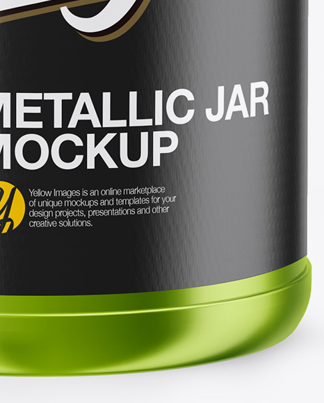 Metallic Jar Mockup PSD #1