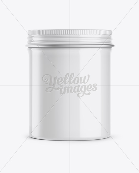 Download Glossy Round Tin Box Mockup Front View In Can Mockups On Yellow Images Object Mockups