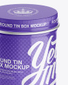 Download Glossy Round Tin Box Mockup - High-Angle Shot in Can Mockups on Yellow Images Object Mockups