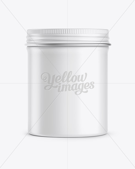 Matte Round Tin Box Mockup Front View In Can Mockups On Yellow Images Object Mockups