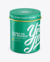 Download Matte Round Tin Box Mockup - High-Anlge Shot in Can Mockups on Yellow Images Object Mockups