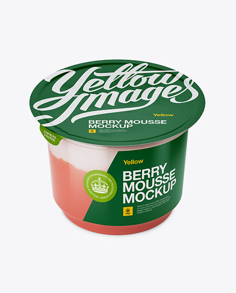Berry Mousse Cup Mockup - High-Angle Shot