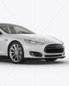 Tesla Model S Mockup - Halfside View - Free Download Images High