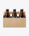 Download Kraft Paper 6 Pack Amber Bottle Carrier Mockup - Front ... Yellowimages Mockups