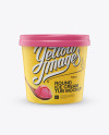 Download Ice Cream Cup Mockup - Front View (Eye-Level Shot) in Cup & Bowl Mockups on Yellow Images Object ...