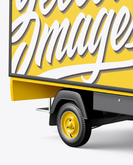 Food Truck Mockup - Half Side View