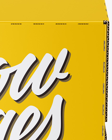 Glossy Paper Box Mockup PSD #1