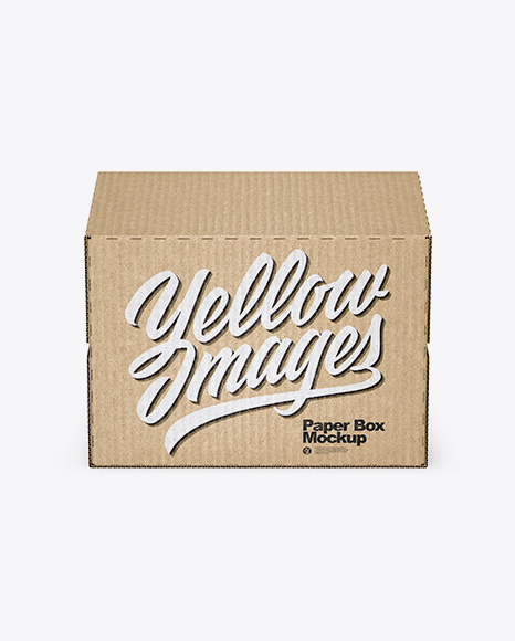Kraft Paper Box Mockup PSD #2