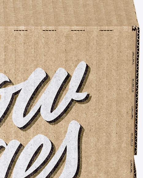 Kraft Paper Box Mockup PSD #1