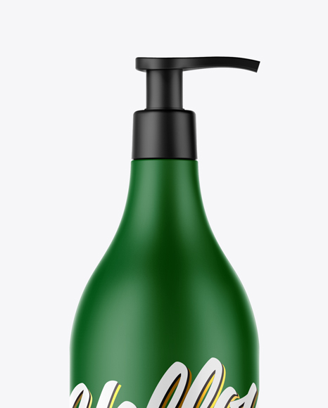 Matte Shampoo Bottle Mockup PSD #2