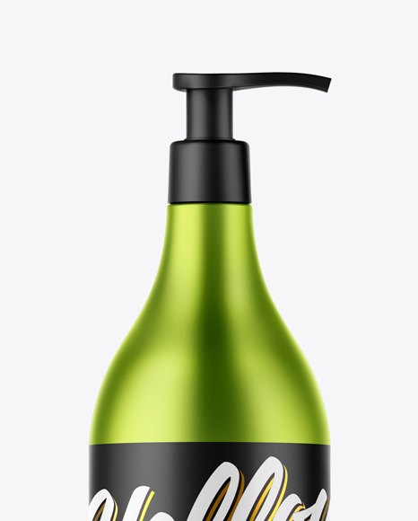 Metallic Shampoo Bottle Mockup