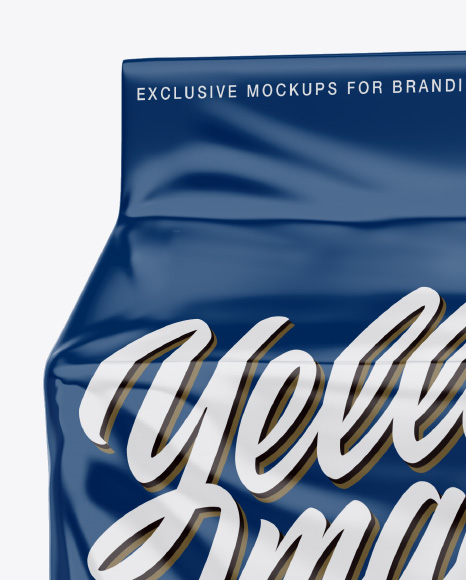 Glossy Stand-up Food Bag Mockup Glossy Stand-up Food Bag Mockup