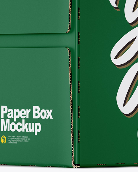 Matte Paper Box Mockup PSD #2