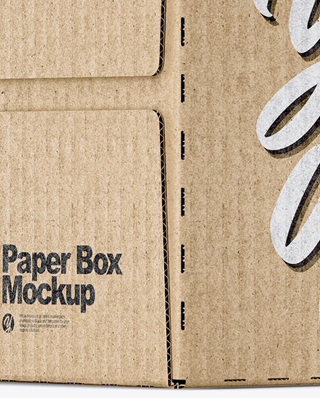 Kraft Paper Box Mockup PSD #2