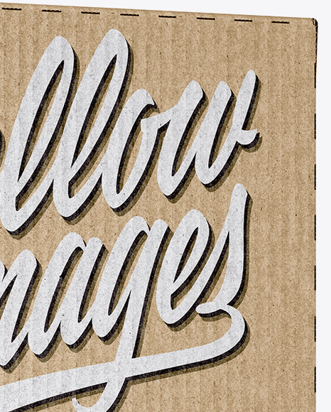 Kraft Paper Box Mockup PSD #1