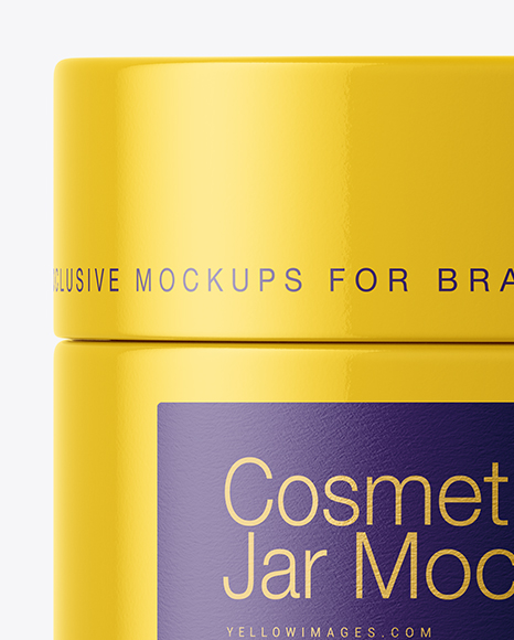 Glossy Cosmetic Jar Mockup PSD #3