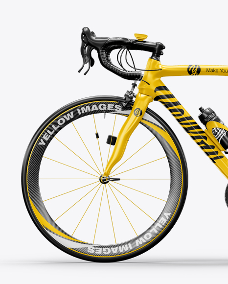 Download Road Bicycle Mockup Left Side View In Vehicle Mockups On Yellow Images Object Mockups PSD Mockup Templates