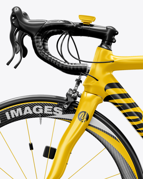 Road Bicycle Mockup - Left Side View