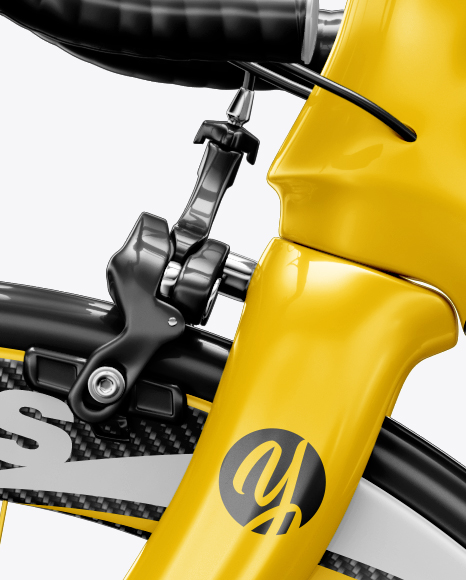 Download Road Bicycle Mockup Left Side View In Vehicle Mockups On Yellow Images Object Mockups PSD Mockup Templates