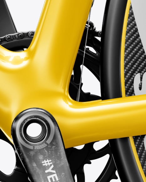 Download Road Bicycle Mockup Left Side View In Vehicle Mockups On Yellow Images Object Mockups PSD Mockup Templates