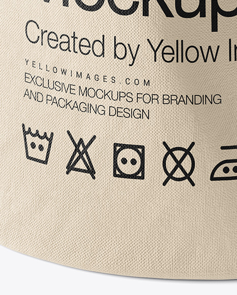 Laundry Bag Mockup In Object Mockups On Yellow Images Object Mockups