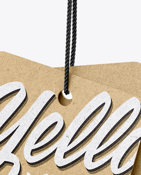 Kraft Labels Mockup PSD #1
