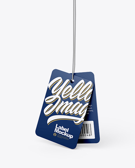 Glossy Labels Mockup PSD #2