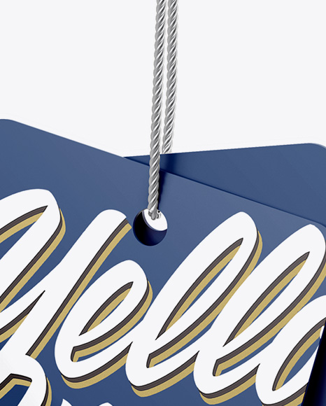 Glossy Labels Mockup PSD #6