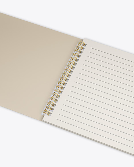 Opened Notebook w  Pencil Mockup PSD #7