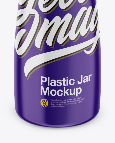 Plastic Coffee Jar Mockup PSD #2