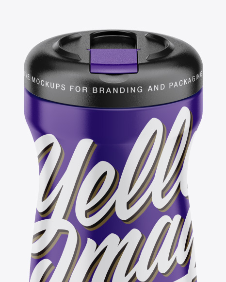 Plastic Coffee Jar Mockup PSD #1