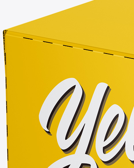 Glossy Paper Box Mockup PSD #1
