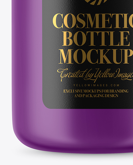 Matte Cosmetic Bottle with Pump Mockup PSD #1