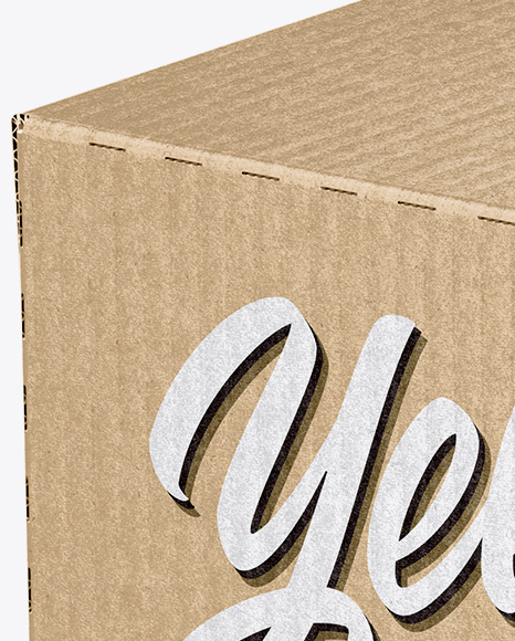 Kraft Paper Box Mockup PSD #1