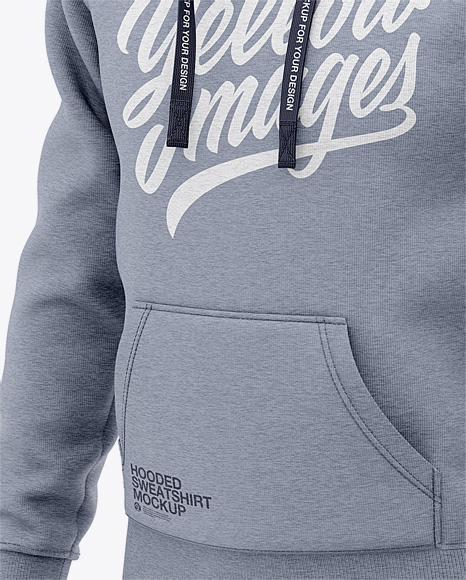 Download Men's Heather Pullover Hoodie - Front Half Side View Of Hooded Sweatshirt in Apparel Mockups on ...