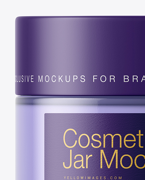 Clear Glass Cosmetic Jar Mockup PSD #5