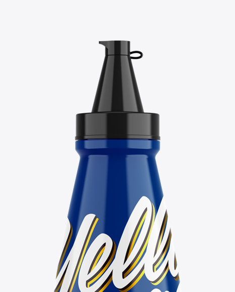 Glossy Plastic Bottle Mockup PSD #2