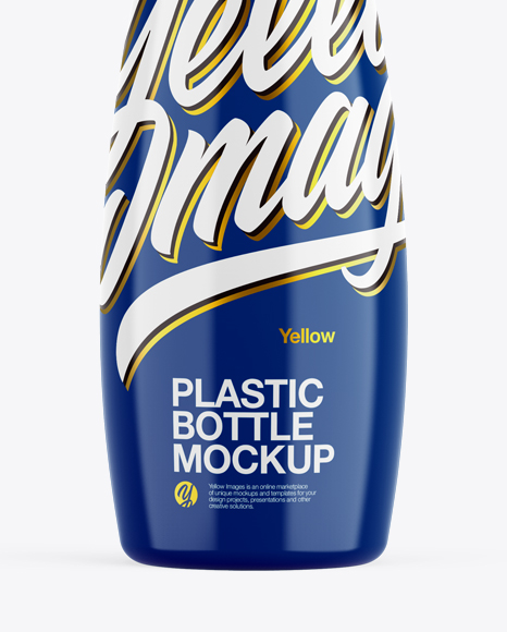 Glossy Plastic Bottle Mockup PSD #1