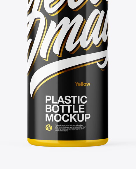 Glossy Plastic Bottle Mockup PSD #1