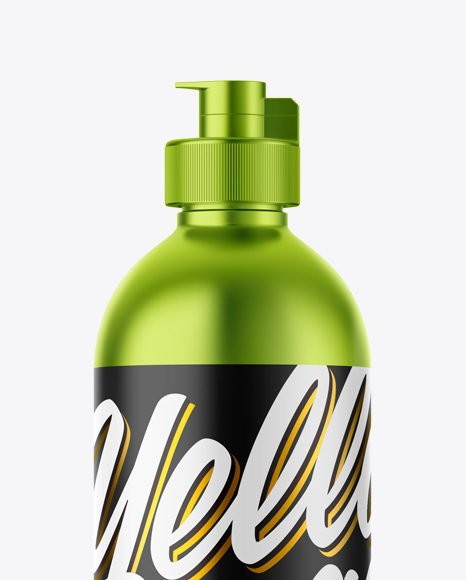 Metallic Plastic Bottle Mockup PSD #2