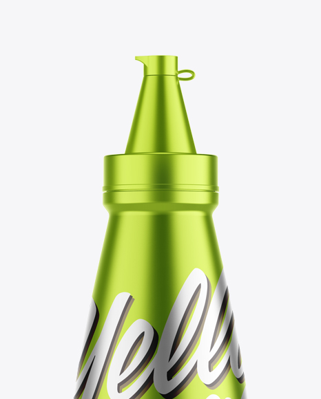 Metallic Plastic Bottle Mockup PSD #2