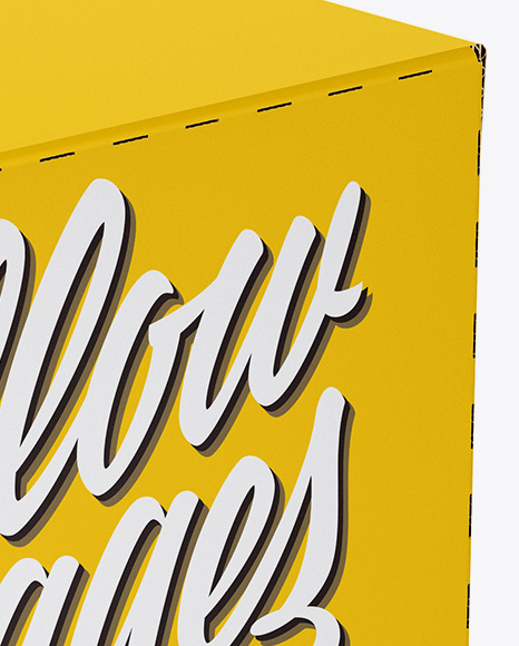 Glossy Paper Box Mockup PSD #2