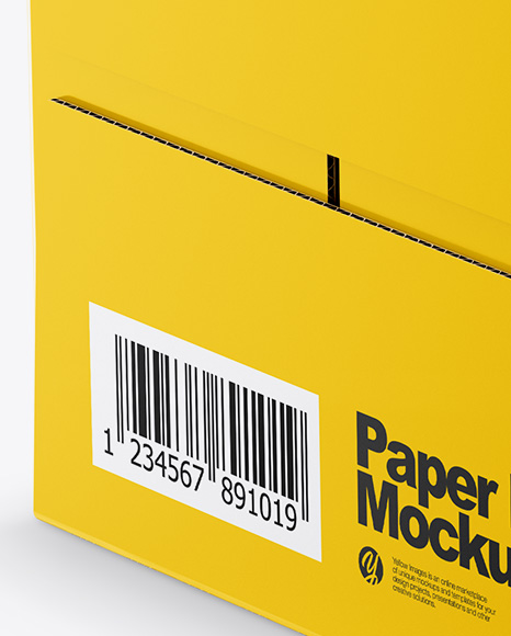 Glossy Paper Box Mockup PSD #1