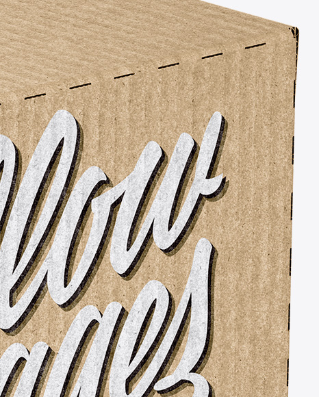 Kraft Paper Box Mockup PSD #2