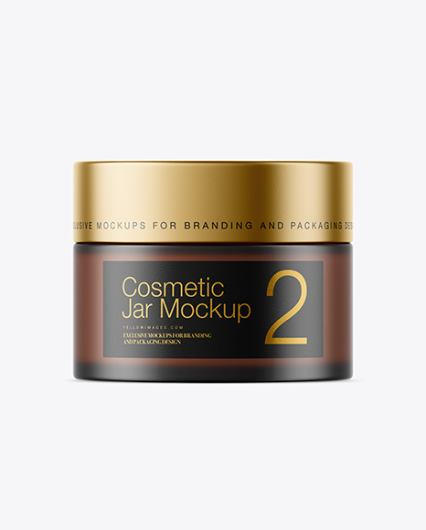 Download Frosted Amber Glass Cosmetic Jar Mockup In Jar Mockups On Yellow Images Object Mockups