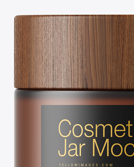 Download Frosted Amber Glass Cosmetic Jar Mockup In Jar Mockups On Yellow Images Object Mockups