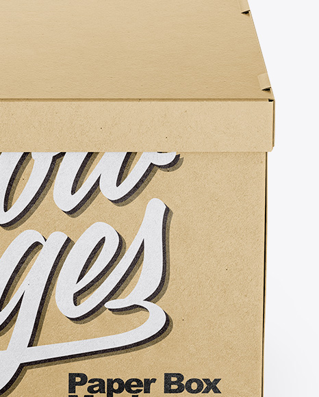 Kraft Box Mockup PSD #2