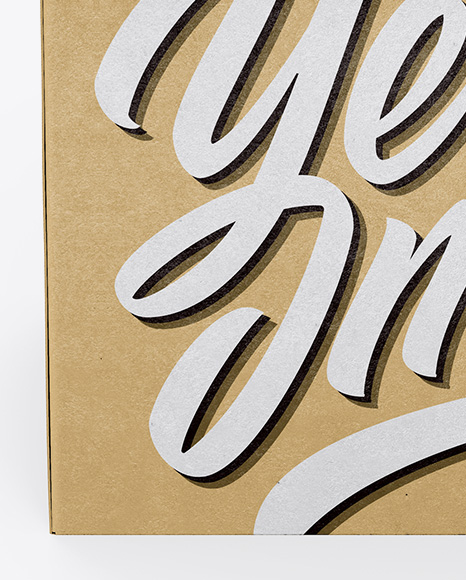 Kraft Box Mockup PSD #1