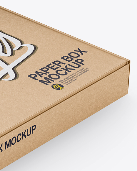Kraft Paper Box Mockup PSD #1