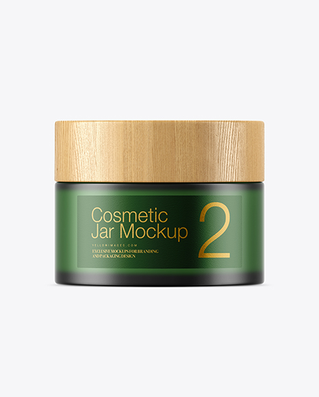 Download Frosted Green Glass Cosmetic Jar Mockup In Jar Mockups On Yellow Images Object Mockups PSD Mockup Templates